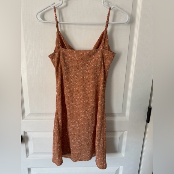 Forever 21 Orange Slip Dress Sleeveless Cowl Neck - Picture 2 of 11
